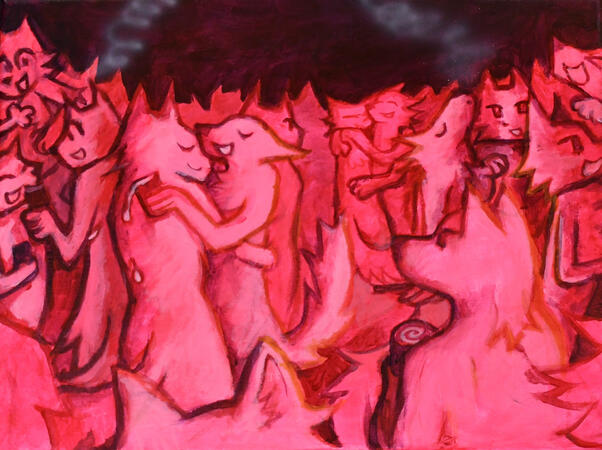 "The Pack" (2023, 9 x 12")